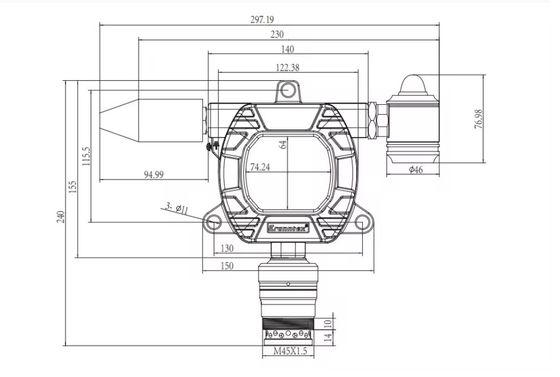 MIC600-O2/CO/H2S/LEL Fixed Multi Gas Detector